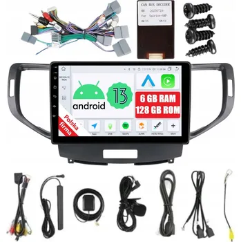 Autorádio 2DIN AUTORÁDIO S NAVIGACÍ ANDROID pro HONDA ACCORD 8, 6/128 GB, DSP, LTE, CARPLAY