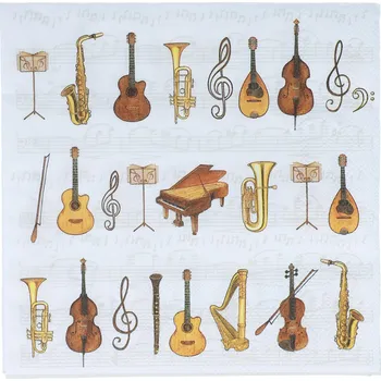 Papírový ubrousek musikboutique Ubrousky MUSIC INSTRUMENTS 2