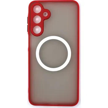 Silikonový kryt s magnetickým kroužkem pro Samsung Galaxy A15 - Červený