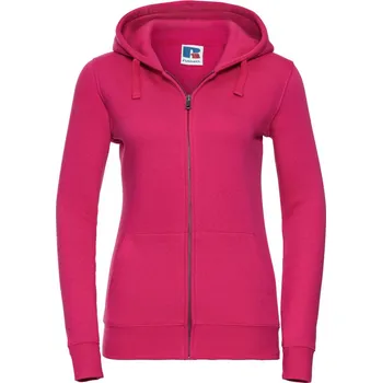 pracovní mikina Russell Mikina s kapucí Authentic 266F na zip, dámská COT10266F31000-fuchsia XS Fuchsia