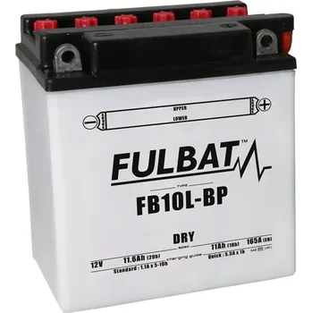Motobaterie FULBAT baterie 12V, YB10L-BP, 11Ah, 165A, konvenční 135x90x145, FULBAT(vč. balení elektrolytu)
