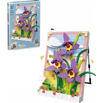 ostatní stavebnice Stavebnice s květinami v rámečku - Květ orchideje 473 dílů Obraz s květinami