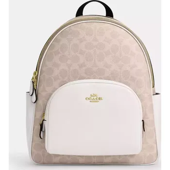 Městský batoh COACH dámský batoh Court Canvas béžový
