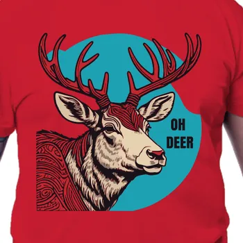 Pánské tričko Tričko Myslivci | Triko s jelenem Oh deer