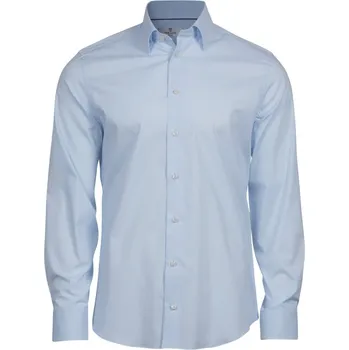 TeeJays Košile TJ 4024, elastická, dlouhý rukáv COT18402403703-light blue L Modrá světlá