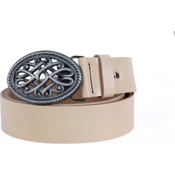 Opasek Black Hand Dámský kožený opasek Black Hand 2022-10 krémový