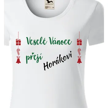 Dámské tričko Organická trička Vánoce | Dámské organické tričko Veselé Vánoce