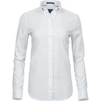 Pánská košile TeeJays Košile Oxford Perfect TJ 4001, dlouhý rukáv, dámská COT18400100103-white L Bílá