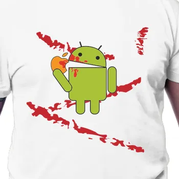 Pánské tričko Tričko IT | Pánské tričko Android eats Apple - bloodbath