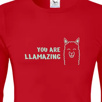 Pánské tričko Triko s dlouhým rukávem Humor | Tričko s dlouhým rukávem You are Llamazing