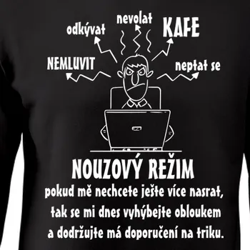 Pánská mikina Mikina Vtipná | Mikina Nouzový pracovní režim