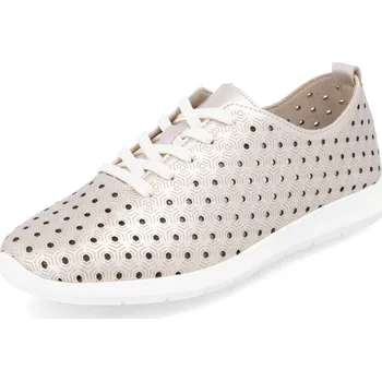 Dámské polobotky Dámské kožené polobotky Rieker Remonte R7101-91 zlaté zlatá 41