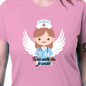 Dámské tričko Tričko Lékaři a záchranáři | Triko pro sestřičky je anděl