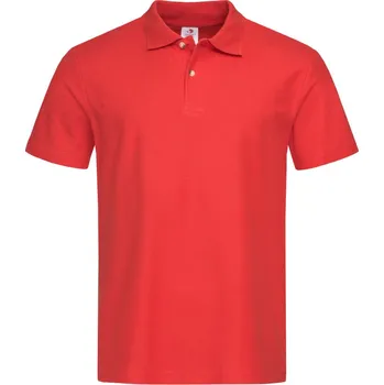 Pánské tričko Stedman Polokošile Polo Men, krátký rukáv, pánská COT05300005504-scarlet red XL Červená scarlet