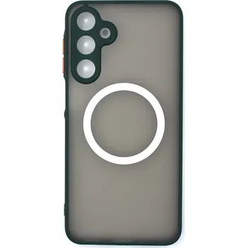 Silikonový kryt s magnetickým kroužkem pro Samsung Galaxy A16 - Tmavě zelený