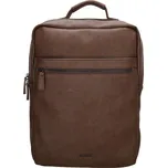 Tmavě hnědý elegantní kožený batoh "Dorian"