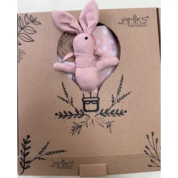 Kojenecké oblečení Sada bambusová pro nejmenší Jamiks BIEN JLH růžová - v dárkové krabičce