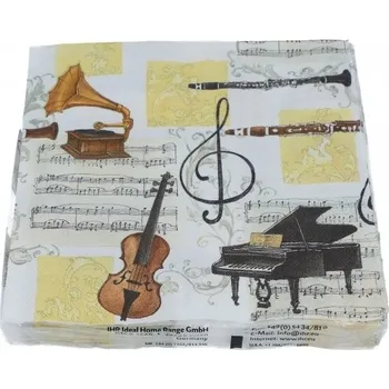 Papírový ubrousek musikboutique Ubrousky MUSIC INSTRUMENTS 3