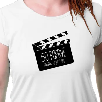 Vyrobsitričko.cz Dámské triko 50 let poprvé Bílá M