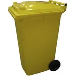 MEVA Popelnice plastová 240l žlutá s kolečky 0005-4 0005-4