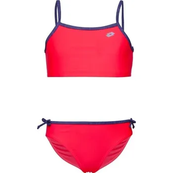 Dívčí plavky Dívčí dvoudílné plavky Lotto LYRAMA 140/146 Růžová, Modrá, Stříbrná