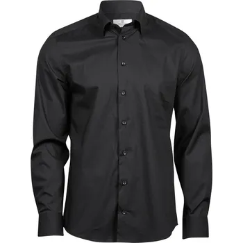 TeeJays Košile TJ 4024, elastická, dlouhý rukáv COT18402400201-black S Černá