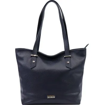 Kabelka Velká kožená kabelka na rameno/do ruky MiaMore no. 058 tmavěmodrá