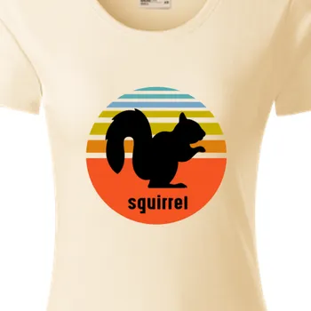 Dámské tričko Organická trička Zvířata | Dámské tričko Squirrel