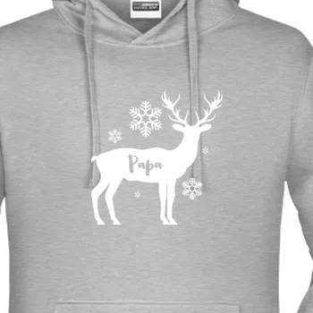 Pánská mikina Mikina Vánoce | Pánská mikina Deer Papa