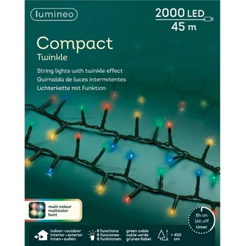 Vánoce Vánoční osvětlení na stromeček Lumineo venkovní 45 m, více než 1000 světel