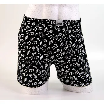 Boxerky musikboutique Boxerky černé s hudebními symboly, vel. „XL“