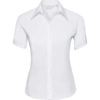 Pánská košile Russell Košile 957F, nežehlivá, krátký rukáv, dámská COT11957F00103-white L Bílá