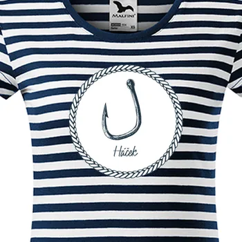 Dámské tričko Tričko Rodinné sety | Pruhované tričko Háček