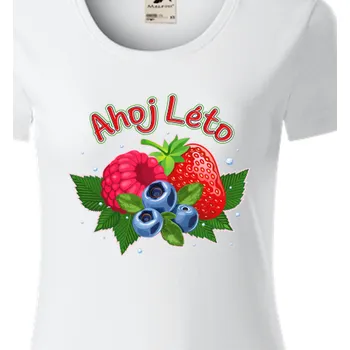 Dámské tričko Organická trička Jídlo a káva | Tričko Ahoj léto