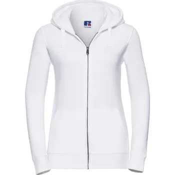 pracovní mikina Russell Mikina s kapucí Authentic 266F na zip, dámská COT10266F00104-white XL Bílá