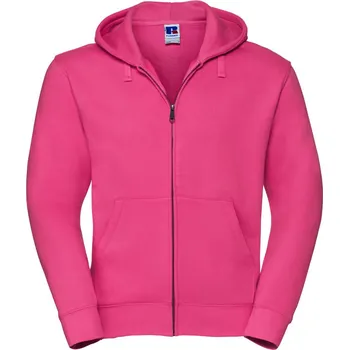 pracovní mikina Russell Mikina s kapucí 266M Authentic na zip, pánská COT10266M31003-fuchsia L Fuchsia