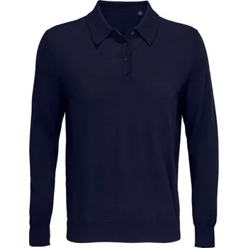 pracovní mikina NEOBLU Svetr Stefan polo, pánský COT24398604614-night blue 4XL Modrá night