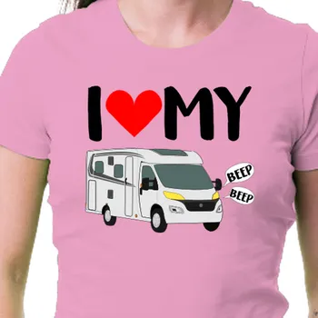 Dámské tričko Tričko Cestování | Dámské tričko Love my obytňák