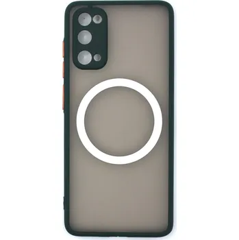 MagSafe silikonový kryt pro Samsung Galaxy S20 - Tmavě zelený