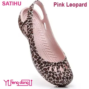 Dámské baleríny Dámské protiskluzové baleríny EVA materiál (11 barevných variant) Barva: růžová leopard, Velikost: 35 (W5)