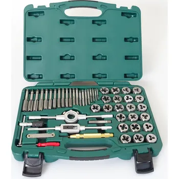 Závitořezný nástroj Závitníky a závitová očka, rozměry M3x0.5 - M12x1.75, sada 50 kusů - JONNESWAY AG010229