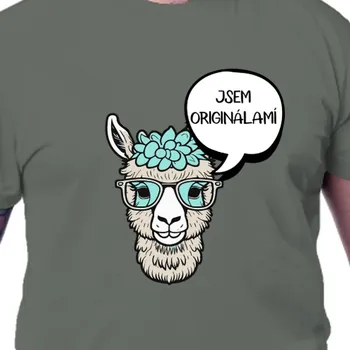 Pánské tričko Tričko Vtipná | Triko s lamou Jsem originálamí