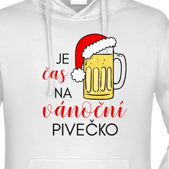 Pánská mikina Mikina Vánoce | Mikina s nápisem Vánoční pivečko