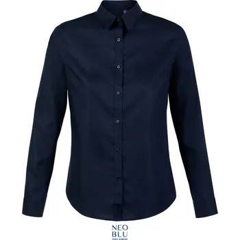 Pánská košile NEOBLU Košile Blaise Women, dlouhý rukáv, dámská COT24318304605-night blue 2XL Modrá night