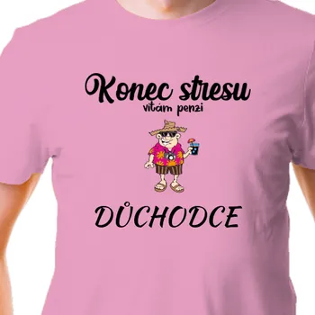 Pánské tričko Tričko Vtipná | Tričko Vítám penzi – vlastní text