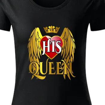 Dámské tričko Organická trička Pro páry | Bio dámské tričko pro páry His Queen