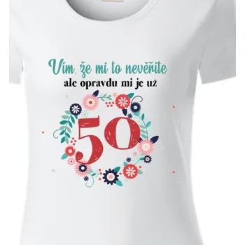 Dámské tričko Organická trička K narozeninám | Narozeninové bio tričko 50