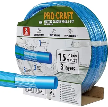 Zahradní hadice Hadice zahradní modrá 3-vrstvá 1/2 bal.15m Procraft PR-3KGH1315" PR-3KGH1315