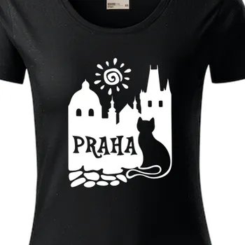 Dámské tričko Organická trička Cestování | Bio tričko Praha