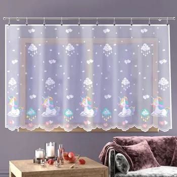 Záclona Forbyt Záclona Jednorožec barevná, 300 x 150 cm, mix barev